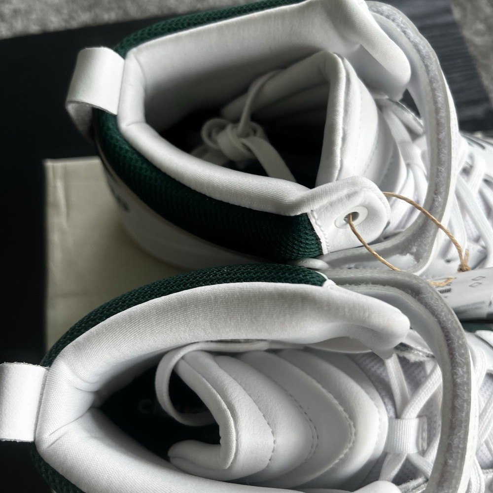 Adidas Postmove Mid Mens 11 White Green Basketball Shoes Sneakers Gum IE9824 - Picture 9 of 12